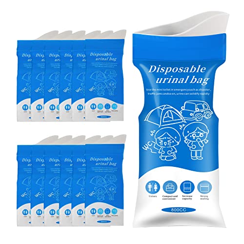 800ml Disposable Urine Bags – Compact, leak-proof travel pee bags with quick-gelling technology, perfect for emergencies, camping, and long journeys