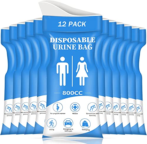 DIBBATU 800ML Disposable Urine Bags – Portable Unisex Pee & Vomit Bags for Travel and Emergencies