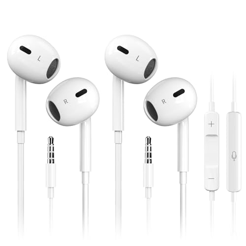 Antool Wired Earbuds with noise-canceling mic, ergonomic fit, and multifunction remote control – Ideal for clear calls, music, and online meetings.