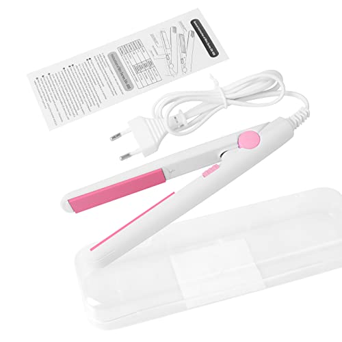 2-in-1 Mini Hair Straightener with ceramic tourmaline plates for frizz-free styling, compact size for easy portability