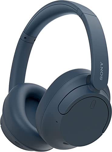 Sony WH-CH720NL Noise Cancelling Bluetooth Headphones in Navy Blue with 35 Hours Battery Life and Integrated Microphone