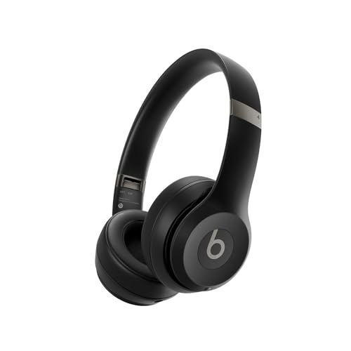 Beats Solo 4 Wireless Headphones in matte black, featuring advanced sound technology, long battery life, and ergonomic design