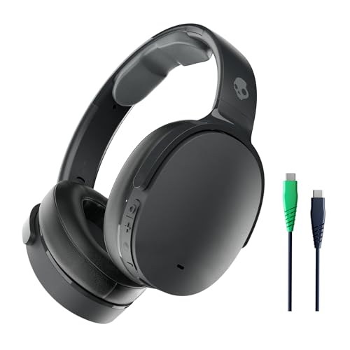 Skullcandy Hesh ANC Over-Ear Wireless Headphones in True Black, featuring noise cancellation technology