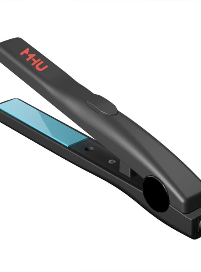 Mini Flat Iron for Short Hair: Compact travel-size hair straightener with tourmaline ceramic plates