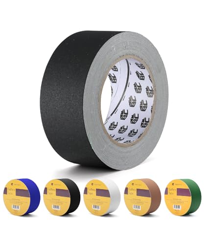 Close-up of Bates Black Gaffers Tape – 2-inch wide, 23-yard roll, durable black tape ideal for safely securing cables and cords on various surfaces