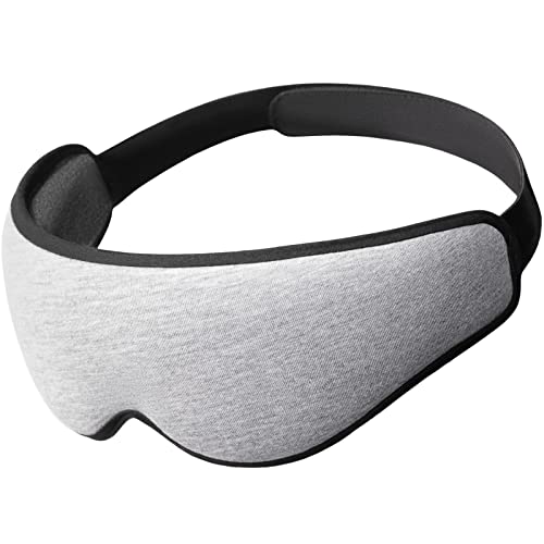 Ostrichpillow Eye Mask in black, showcasing 100% blackout design, adjustable fit, and soft, breathable material for ultimate comfort