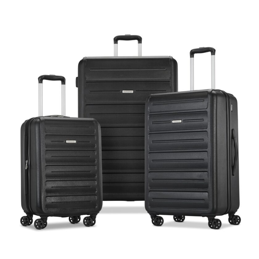 American Tourister Westridge 3-Piece Hardshell Luggage Set with spinner wheels and expandable design for easy, stylish travel