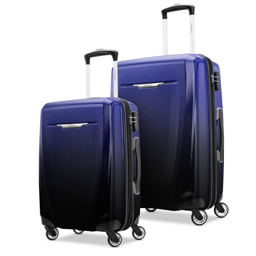 Samsonite Winfield 3 DLX Hardside Expandable Luggage Set in Royal Blue Ombre - 2 Pieces with TSA Lock and Spinner Wheels