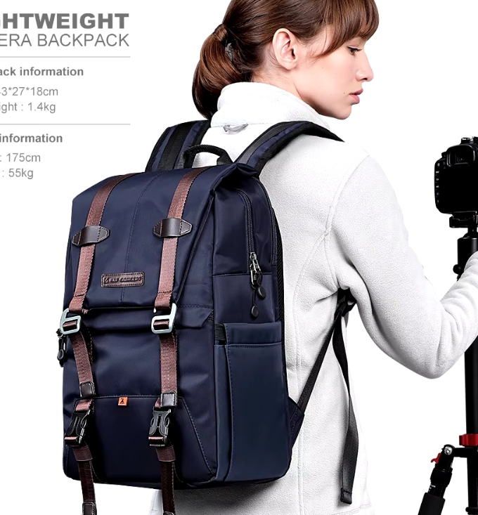 Waterproof Camera Backpack with Laptop Compartment for Outdoor Adventures