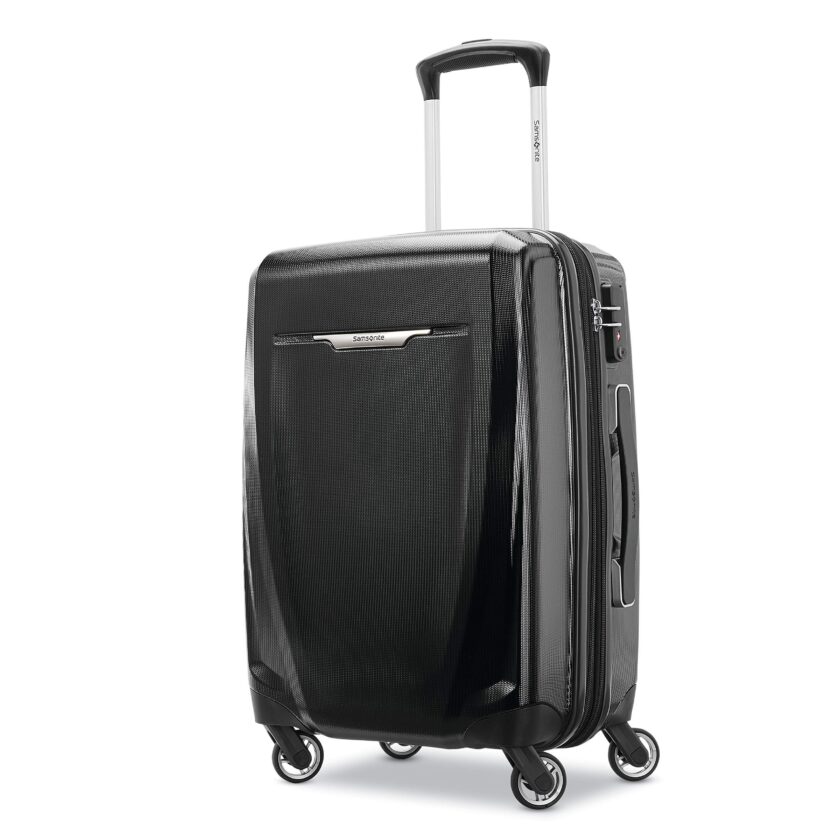 Samsonite Winfield 3 DLX 20-Inch Hardside Carry-On Luggage with TSA Lock, Spinner Wheels, and Scratch-Resistant Finish in Black